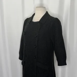Anthropologie MAEVE Double Breasted Merino‎ Wool Long Cardigan Sweater Medium thumbnail 7