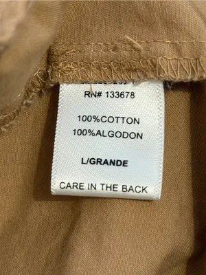 Love Tree Tan Hooded Utility Jacket Field Coat Lightweight 100% Cotton Sz Large thumbnail 10
