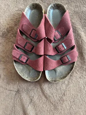 Betula by Birkenstock Women's Triple-Strap Suede Sandals in Wine thumbnail 12