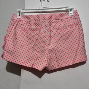 J Crew Womens Shorts Coral Pink Polka Dot Scalloped Pockets, Size 4 thumbnail 4