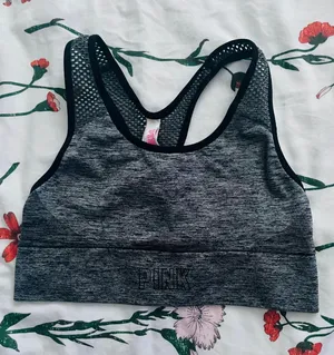 PINK Sports Bra Gray Size XS thumbnail 1