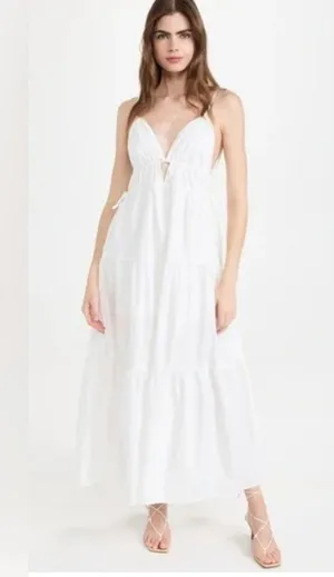 ASTR The Label Cassie Tiered White Maxi Dress- Saks5th Ave thumbnail 6
