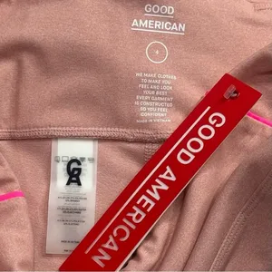 NEW Good American Pink Athletic Capri Leggings Workout Gym Stretch Size 4 (XL) thumbnail 7