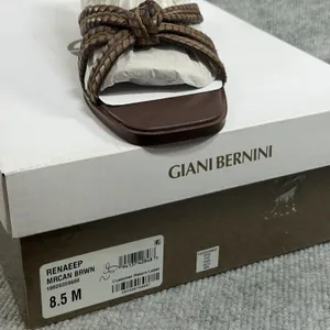 Giani Bernini Size-8.5M Renaee Women's Brown Woven Block Heel Sandals thumbnail 8