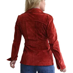 Arden B Vintage Suede Jacket Women Medium Rust Y2K Vintage Boho Western Autumnal thumbnail 3
