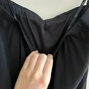 Iris Los Angeles Black Strapless Jumpsuit, Flowy Chiffon Jumpsuit, Size Small thumbnail 11
