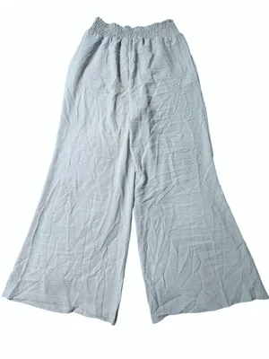 Dokotoo Wide Leg Smocked Waist Palazzo Pants Light Blue M thumbnail 4