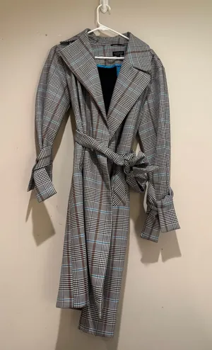 Topshop Trench Coat Plaid  thumbnail 1