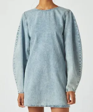 NWT Pull&Bear Denim Dress With Full Sleeves thumbnail 5