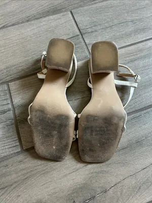 wild fable White Strappy Square-Toe Heeled Sandals thumbnail 9