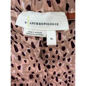 Anthropologie Isobel Pleated Wide Leg Leopard‎ Print Trouser Pant Elastic XL thumbnail 7