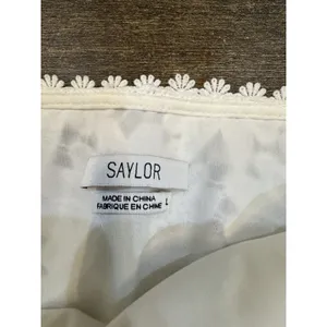 Saylor‎ Yenela Mini Skirt in White Daisies Size Large Embroidered Lace thumbnail 6