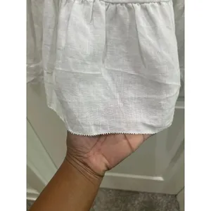 Aritzia Wilfred Tempest White Organic Linen Mini Dress Sz S thumbnail 6