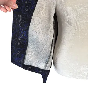 Briggs New York women's blazer jacket blue and black collared button down small thumbnail 7