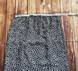 Polly & Esther Women's Leopard Print Cheetah Midi Skirt Blue Size Large thumbnail 4