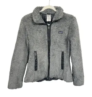 Patagonia Womens Sz S Gray Los Lobos Fleece Jacket Full Zip Hiking Soft Warm thumbnail 1