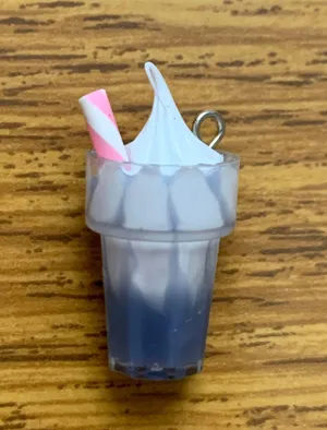 Navy Milkshake Charm Pendant Blue thumbnail 1