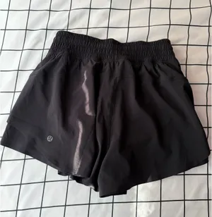 Woman’s Black Lululemon Shake It Out High-rise Shorts, Length 2.5”, Size XS NWT. thumbnail 6