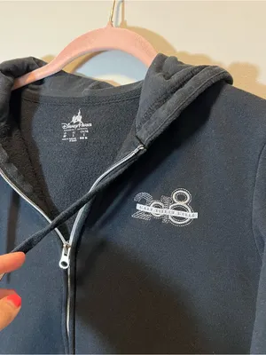 Disney Women’s Black‎ Zip Up Hoodie 2018 Medium thumbnail 2