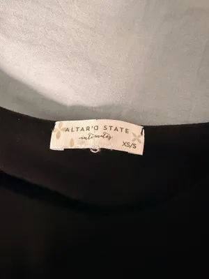 Altar'd State Long Sleeve Top Cropped Black XS thumbnail 3
