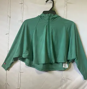 Cropped Hooded Windbreaker Jacket thumbnail 1