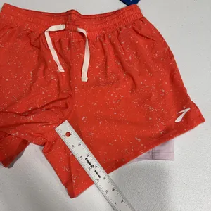 Brooks Women's Moment 5" Running Shorts 2 in 1 Athletic Orange Speckled Size XS thumbnail 12