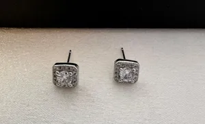 6mm CZ Stud Earrings for Men Women,Streetwear Punk Hip Hop Unisex Style thumbnail 1
