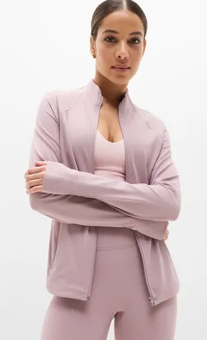 New Athleta XS Salutation Jacket Blush X-Small Regular thumbnail 1