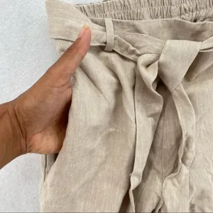 Coldwater Creek‎ Linen Belted Wide Leg Long Shorts thumbnail 7