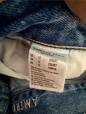 American Eagle Outfitters Light Blue Distressed High-Rise Mom Jeans 12 Short thumbnail 4