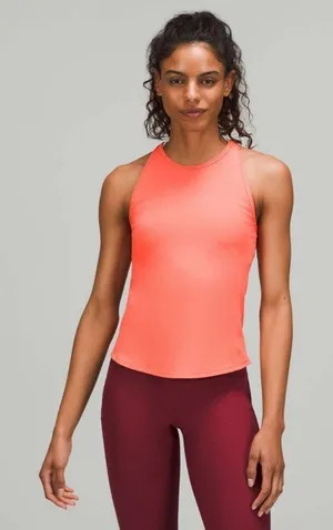 Lululemon NWT Base Pace Ribbed Tank Top in Raspberry‎ Cream Size 4 thumbnail 1