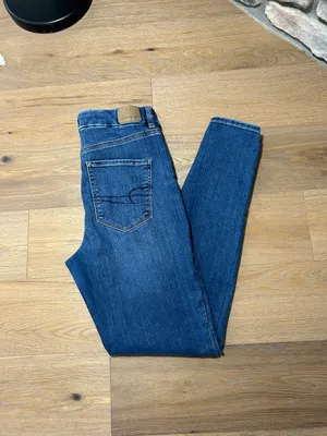 American Eagle Size 8 long curvy hi rise jegging skinny jeans thumbnail 3