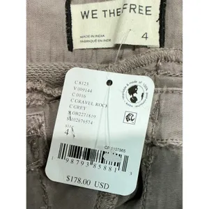 Free People We The Free Safari Sun Cropped Pants Gravel Rock Grey 4‎ / S thumbnail 5