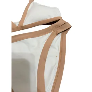 L Space Farrah White Tan top S Charlie bottom L High Leg Bikini Set‎ Swimwear S thumbnail 3