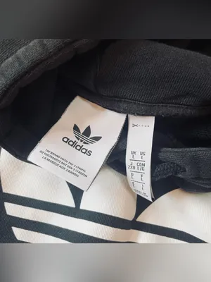 Adidas Black Hoodie Pullover Sweatshirt Sz L thumbnail 3