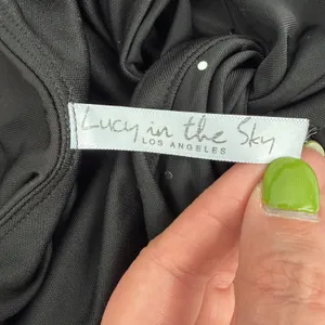 Lucy In The Sky Mini Dress Womens Small Black Sequin Ruched Twist Front Bodycon thumbnail 5