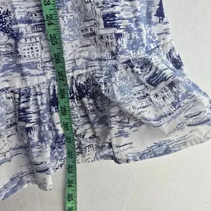 Sugarlips Francine Toile Sky Sammy Ruffle Drop Waist Dress Blue White Small‎ thumbnail 10