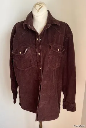 Aritzia Denim Forum Nina Corduroy Brown Jacket thumbnail 1