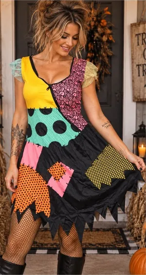 Nightmare before Christmas sally Halloween costume womens standard size cosplay thumbnail 1