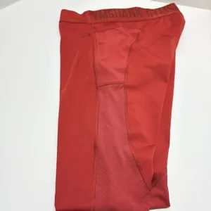 GYMSHARK Leggings Women Sz Medium Full length Contouring Red Side Pockets B3a6s thumbnail 5