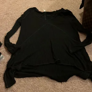 Free people medium black blouse thumbnail 2