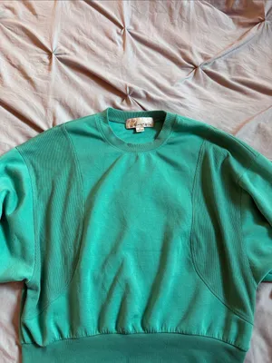 Vintage Havana Green/Teal Two-Piece Sweatshirt & Shorts Set Sweatset thumbnail 6