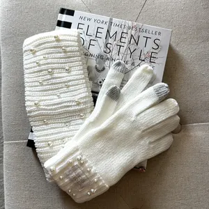 Victorias Secret Holiday Winter Headband & Gloves Set With Pearls thumbnail 5