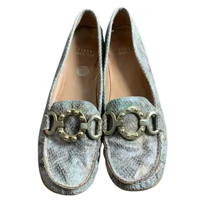 Stuart Weitzman snake print leather loafer size‎ 7.5 thumbnail 2
