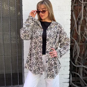 Free People Vintage 90s Marc Ware floral retro corduroy print jacket thumbnail 2
