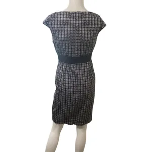 White House Black Market Dress Women's Size 2 Black and White Sheath Geometric thumbnail 2