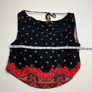 Free People‎ Silas Printed Tank Top Size XS Black Combo Sleeveless Pullover NEW thumbnail 10