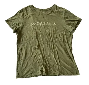 ‘Grateful Heart’ Casual Tee Green Size 2X thumbnail 1