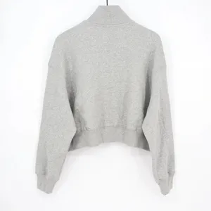 Nike Womens USA Hockey Phoenix Crop Quarter Zip Grey Sweatshirt Large thumbnail 6