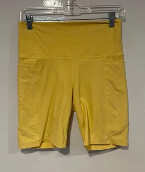 High-Waist Calia Yellow Women's Pocket Bike Shorts thumbnail 1